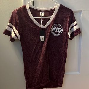 NWT Durango Colorado, v-neck tee